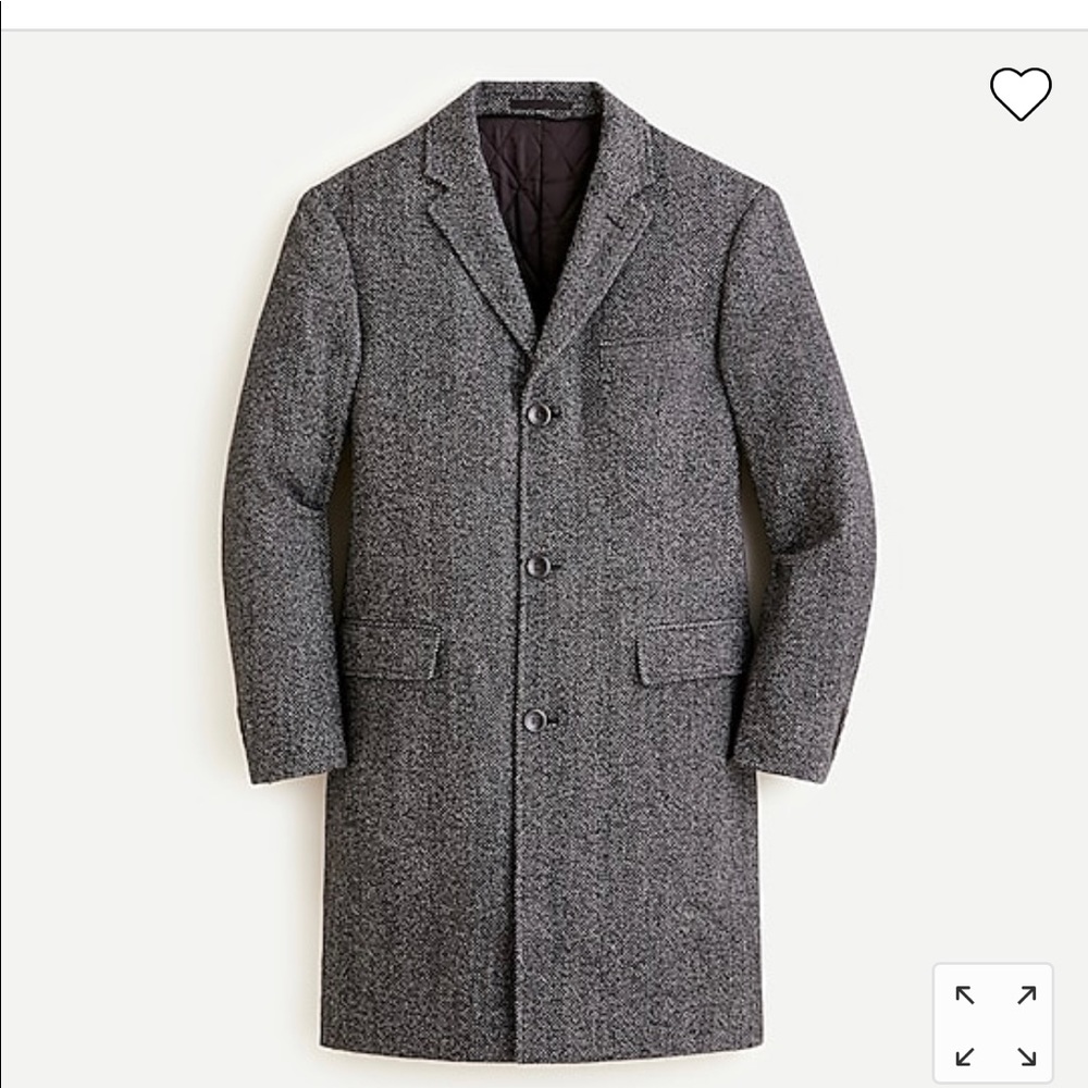 *NWT* J. Crew - Topcoat in wool blend with eco-friendly PrimaLoft®